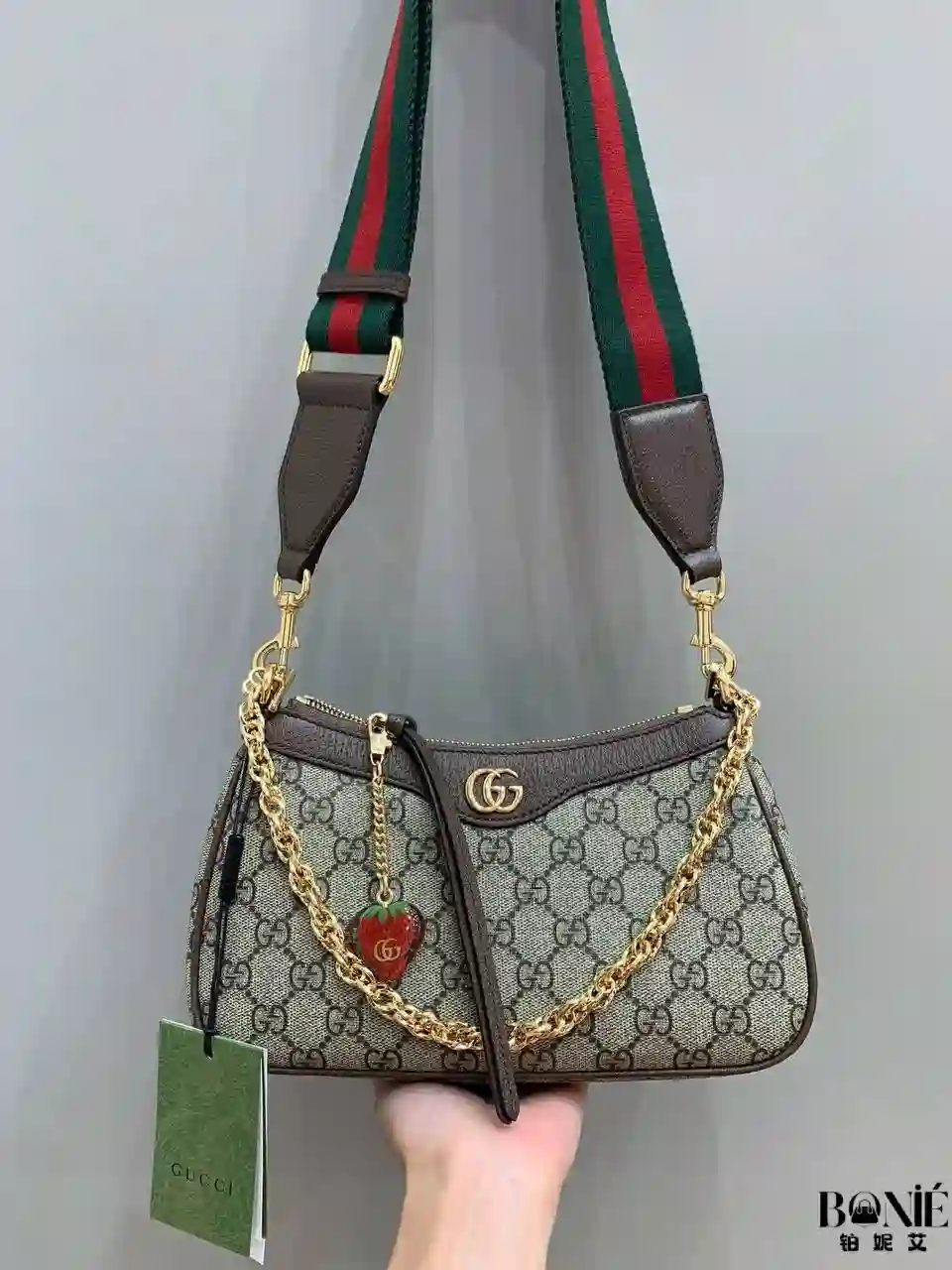 Untitled design - 1 735132 - Gucc1 Ophidia草莓链条包 - Image 1