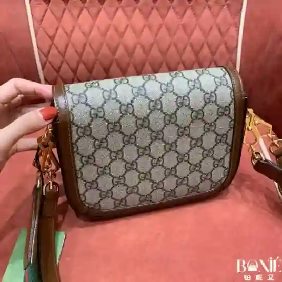 658574 - Gucc1 Horsebit Mini 老花棕马鞍包 - Image 9