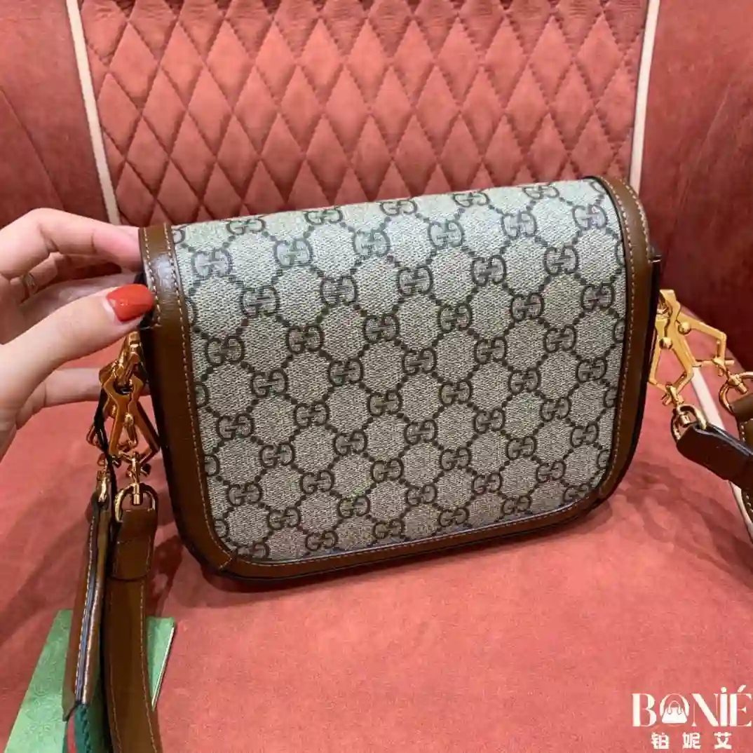 Untitled design - 3 658574 - Gucc1 Horsebit Mini 老花棕马鞍包 - Image 9