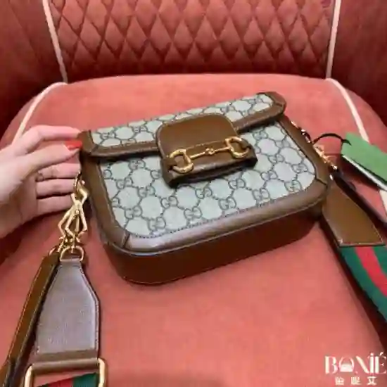 658574 - Gucc1 Horsebit Mini 老花棕马鞍包 - Image 2