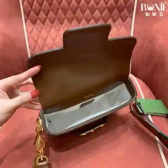 658574 - Gucc1 Horsebit Mini 老花棕马鞍包 - Image 3