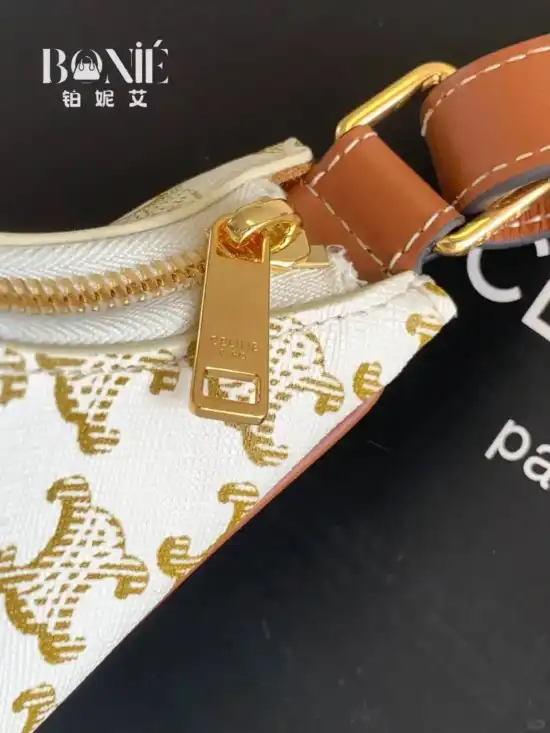 114492BZJ.04LU - CELINE Triomphe Canvas Bag - Image 8